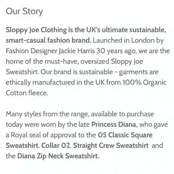 SLOPPY JOE Sweatshirt * PRINCESS DI’s Favorite Cozy Pieces * ALWAYS SOLDOUT - Picture 11 of 11